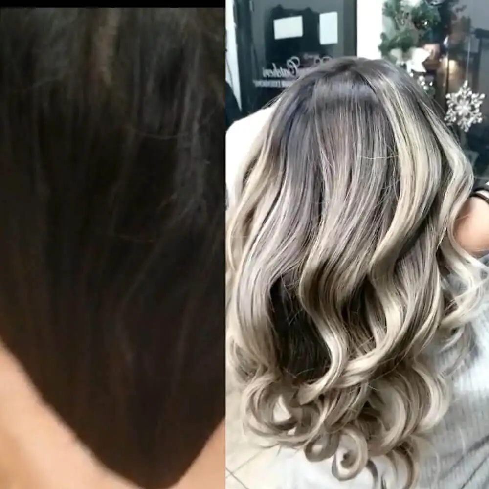 Blonde Shadow Root on a Dark Base Blonde Shadow Root on a Dark Base