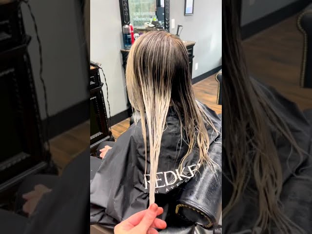 From Orange To Ash Blonde Hair Using Liquid Ash Toner & 6.1B