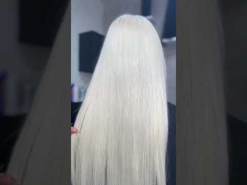 Before and After Intense Pearl Blonde Hair Transformation 