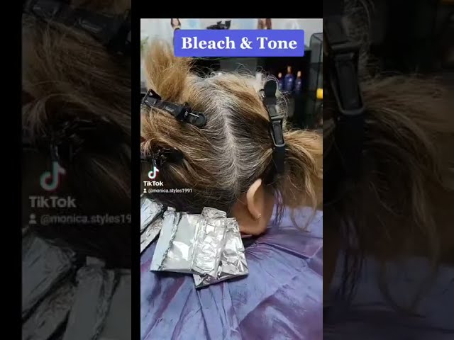 Hair Transformation Using Purple Grey and Silver Grey