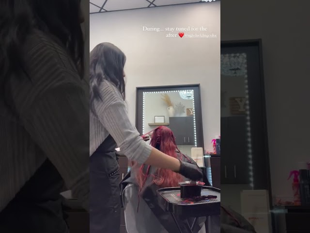 Hair Transformation To Ruby Red Hair Transformation To Ruby Red